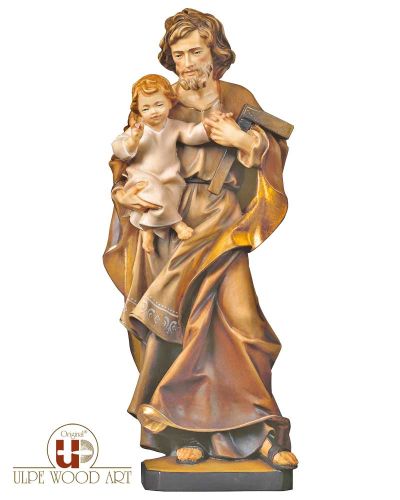 Josef mit Kind, 30cm, coloriert holzgeschnitzt