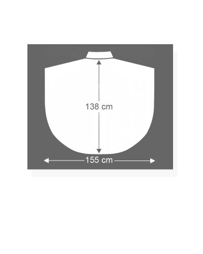Preview: Kasel Harmonie rot mit Schalkragen, 138 cm lang
