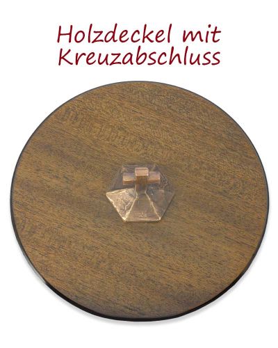 Preview: Taufbecken aus Bronze auf Bronzesockel 88 cm hoch