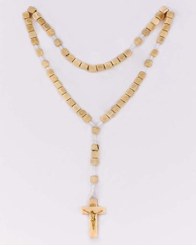 10 Rosenkränze mit hellen Holzperlen 8 mm Ø