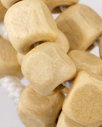 Preview: 10 Rosenkränze mit hellen Holzperlen 8 mm Ø