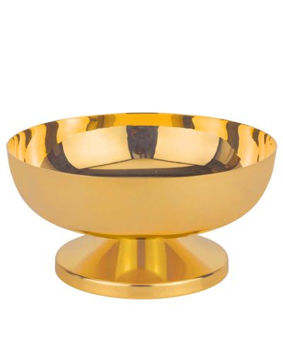 Hostienschale Messing vergoldet 16 cm Ø, 7 cm hoch