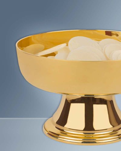 Preview: Hostienschale vergoldet, 14 cm Ø, glänzend, 9 cm hoch