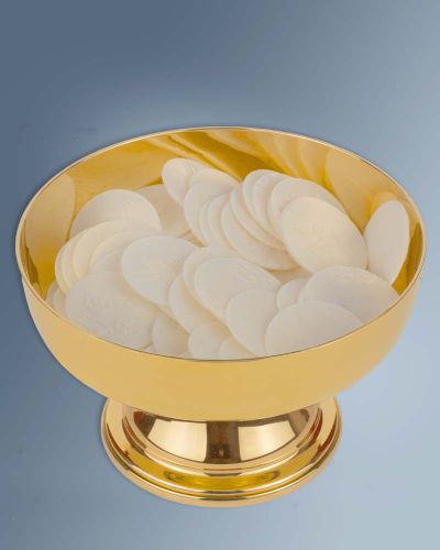 Hostienschale vergoldet, 14 cm Ø, glänzend, 9 cm hoch