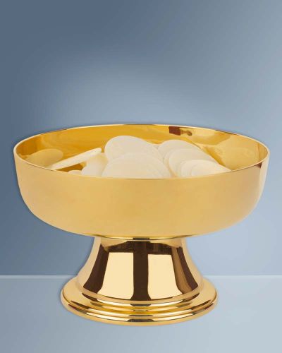 Preview: Hostienschale vergoldet, 14 cm Ø, glänzend, 9 cm hoch
