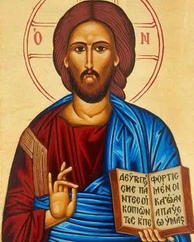 Ikone Christus Pantokrator 18 x 23 cm Siebdruck