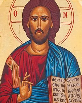 Ikone Christus Pantokrator 42 x 19 cm Siebdruck