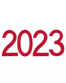 Jahreszahl 2023 Wachs rot für Osterkerze, 5 cm hoch