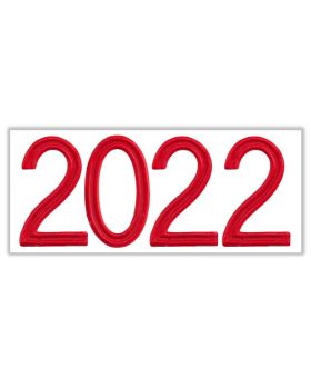 Jahreszahl 2022 Wachs rot für Osterkerze, 5 cm hoch