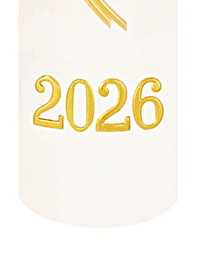 Jahreszahl für Osterkerzen 2026 Wachs gold, 2 cm hoch
