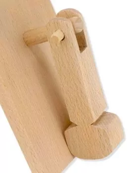 Karfreitags-Holzklapper aus solidem Buchenholz lackiert