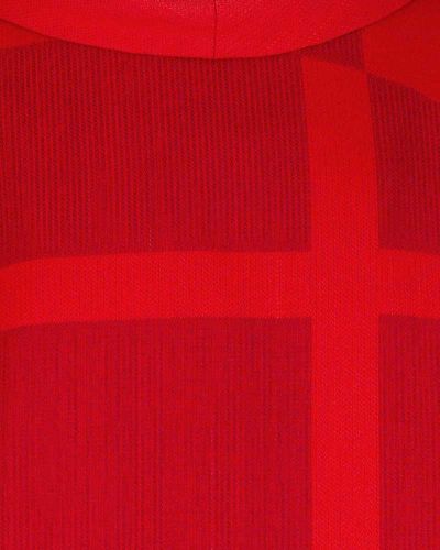 Kasel mit Stola, gefüttert rot, Jacquard mit Kreuzdekor