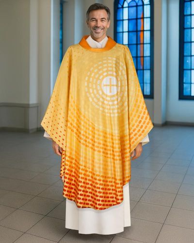 Kasel gold "Communio" 130 x 145 cm 100% Seide