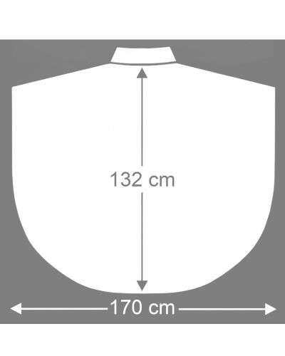 Preview: Kasel violett 132x170 cm mit Rundkragen mit Mittelstab