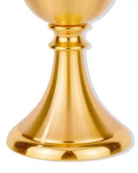 Kelch schlicht 16 cm matt vergoldet Cuppa 8,7 cm Ø