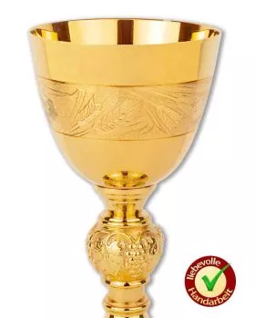 Kelch Trauben & Ähren 22 cm Cuppa 10,5 cm Ø vergoldet