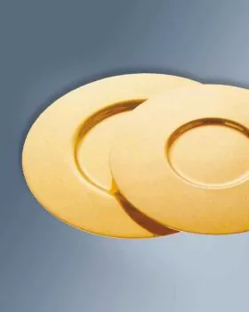 Kelchpatene flache Form 15 cm Ø poliert vergoldet