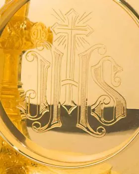 Kelchpatene Sterling Silber IHS 14,5 cm Ø vergoldet