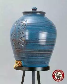 Weihwasserbehälter PX Keramik blau 16 Liter