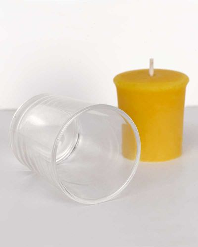 Lichtglas transparent 1 Stück 4,5 cm Ø, 5 cm hoch