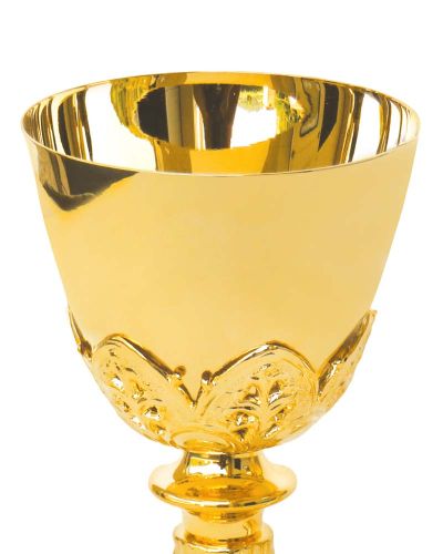 Preview: Kelch mit Nodus 21 cm hoch vergoldet barock