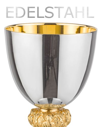 Preview: Kelch Edelstahl "4 Evangelisten" 18,5 cm hoch