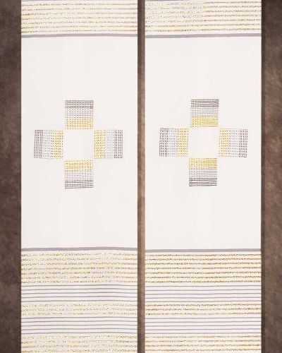 Priesterstola weiß mit Kreuzsymbol 140 cm lang