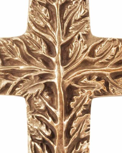 Wandkreuz  16,5 x 20 cm Lebensbaum Bronze