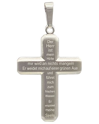 Kreuz Sterling Silber "der Herr ist mein Hirte" 22 x 28 mm