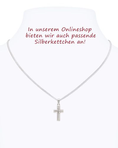 Kreuz Anhänger Stege poliert 11 x 18 mm 925 Silber