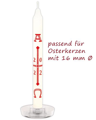 50 Kunststoffleuchter 50 mm Ø für Kerzen 16 mm PC klar