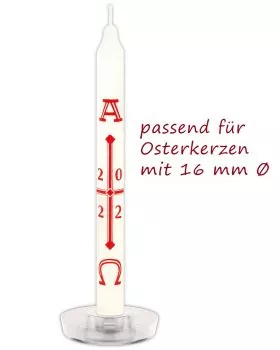 50 Kunststoffleuchter 50 mm Ø für Kerzen 16 mm PC klar