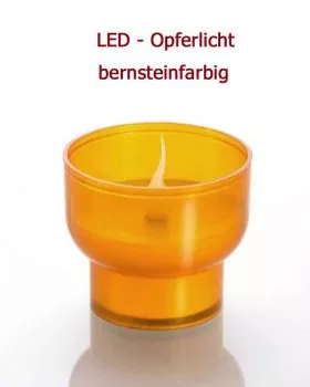 12 LED-Opferlichter mit Induktionskern bernstein