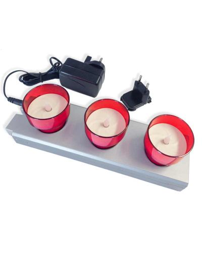 LED Opferlichttisch MINI mit 3 Lichtern und Netzteil