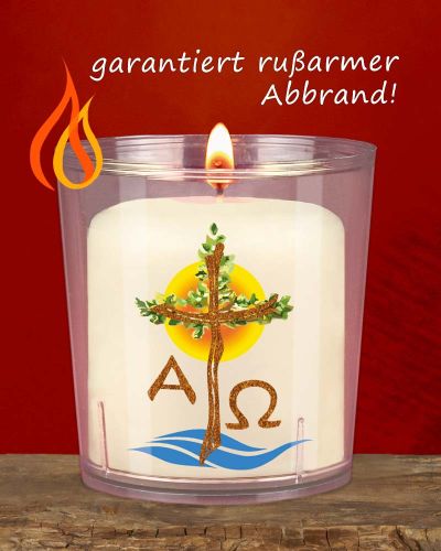 96 Lichterbecher Lebensbaum mit Kerzen 60 x 50 mm