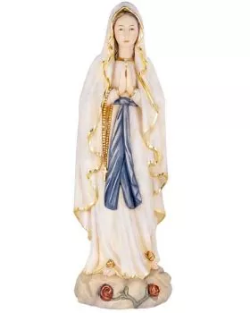 Lourdes Madonna 40 cm geschnitzt koloriert