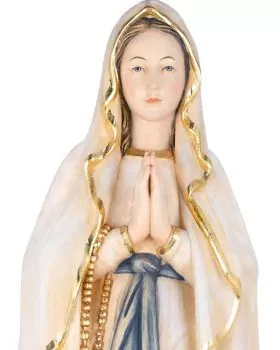 Lourdes Madonna 40 cm geschnitzt koloriert