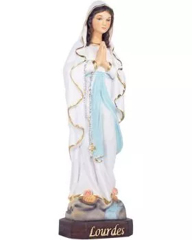 Lourdes Statue 30 cm Figur Resing, handkoloriert