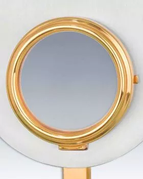 Lunula 76 mm Ø vergoldet für Hostien mit 67 mm Ø