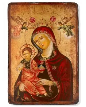 Ikone Maria Consolazione handgemalt 22 x 32 cm