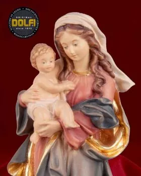 Maria mit Kind geschnitzt 30 cm Mutter der Ehrfurcht