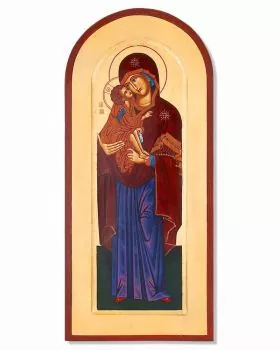 Ikone byzantinisch 42x19 cm Madonna mit Jesukind