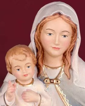 Madonna mit Kind 30 cm holzgeschnitzt, bemalt