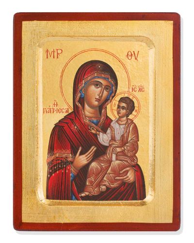 Preview: Ikone Theotokus Hodegetria 10,5x13 cm auf Holzträger