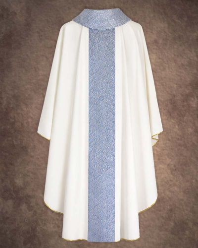 Preview: Marienkasel mit Rundkragen 132x170 cm mit Mittelstab