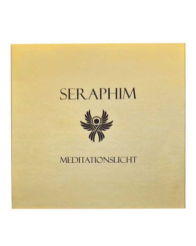 Preview: Meditationskerze handgearbeitet 8,5 x 9 cm