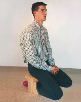 Meditationsschemel Holz Kiefer Meditationshocker