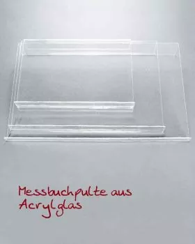 Messbuchpult transparent Acrylglas 30 x 20 x 5 cm