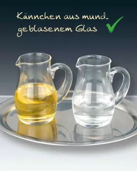 1 Messkännchen 125 ml aus mundgeblasenem Glas