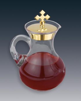 Messkännchen mit Deckel Glas 110 ml mundgeblasen